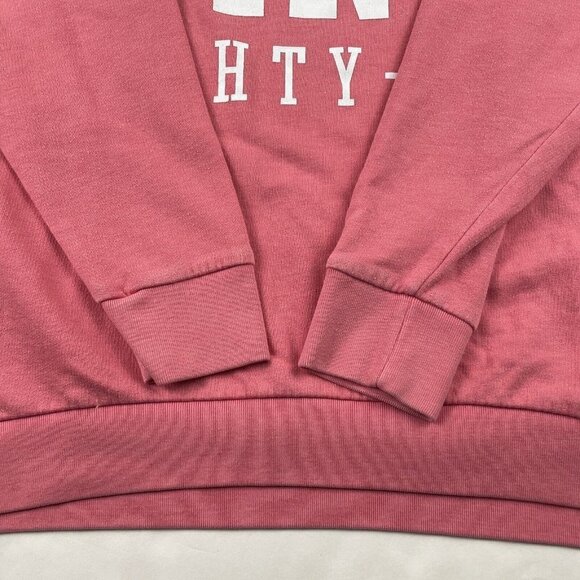 Pink Victoria’s Secret Hoodie Sweatshirt Women’s S Pink Cotton Blend Spellout - Picture 8 of 10